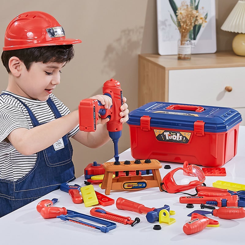 Children'S Screw-Twisting Electric Repair Tool Box Toy For 2-Year-Olds, Storage Combination Set For Boys, Hands-On Educational - Image 5